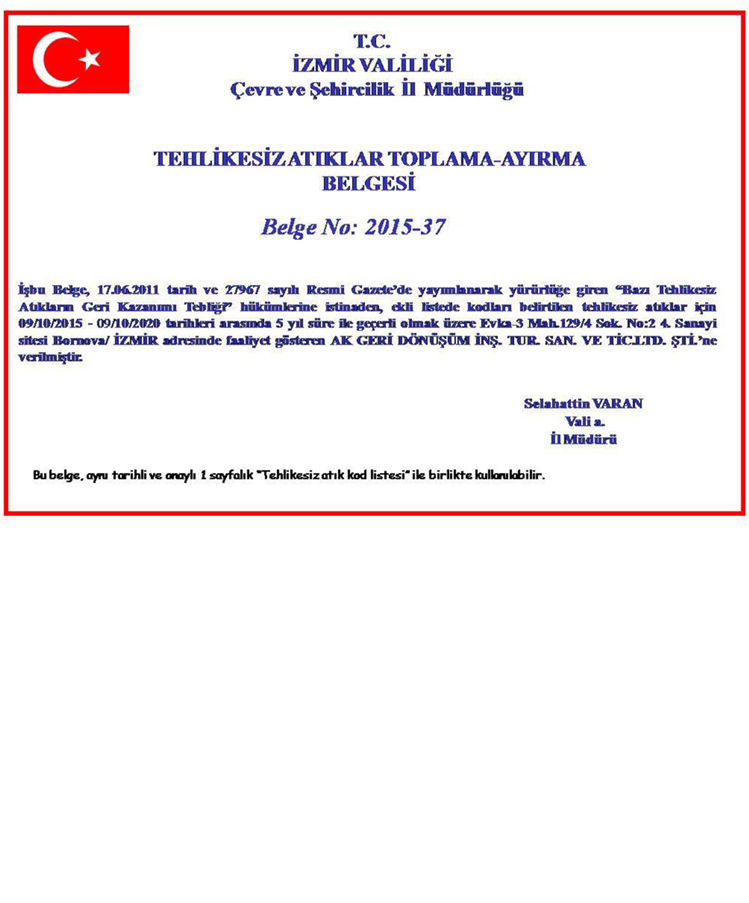 Ak geri dönüşüm İzmir hurda metal hurda alüminyum hurda bakır hurda çinko hurda sarı hurda bronz hurda krom hurda araba hurda geri dönüşüm bina yıkım söküm işleri yapmaktadır